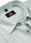 Layocell Linen Small Lining Light Pista Colour Men’s Shirt
