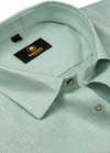 Layocell Linen Small Lining Mint Green Colour Men’s Shirt
