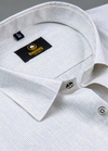 Layocell Linen Small Lining Cream Colour Men’s Shirt