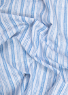Linen White with Blue New Lining Patta Shirt for Men