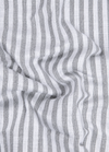 Linen White with Grey Colour Stripes Shirt for Men