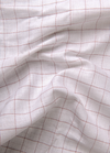 Linen White With Maroon Colour Checks Shirt For Men