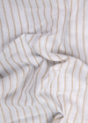Linen White with Foam Colour Big Stripes Shirt for Men