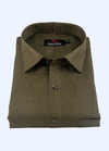 Pure Linen Mehndi Colour Men's Shirts