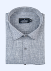 Pure Linen Dark Grey Colour Mens Shirt