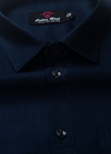 Blended Linen Navy Blue Shirt for Men