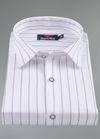 Linen White with Maroon Colour Small Patta for Mens Shirt