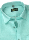Linen Jute Mint Green Colour Shirt For Men