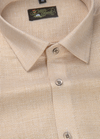 Linen Jute Cream Colour Shirt For Men