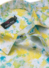 Linen Digital Multicolour Print Yellow with Rama Colour Men's Shirt