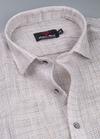 Linen Jute Brownish Colour Men's Shirt