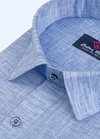 Linen CottonLight Blue Colour For Men's Shirts