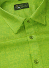 Linen Jute Parrot Colour Shirt For Men
