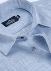 Pure Linen Ice Blue Colour Men's Shirt