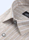 Pure Linen Foam Colour Strip Laining 3X