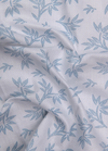Turkey Linen White Shirt with Blue Floral Print for Men