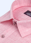 Pure Linen Pink Colour Men's Shirt