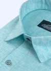 Pure Linen Cotton Khadi Shed Sky Blue Colour Shirt
