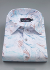 Linen Digital Turkish Print White, Brown & Rama Colour Men's Shirt
