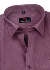 Linen Jute Wine Colour with Golden Line Shirt for Men