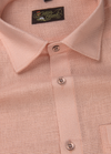 Linen Jute Peach Colour Shirt For Men