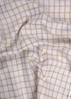 Linen White with Foam Colour Big Checks Shirt for Men