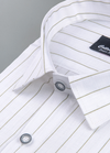 Linen White with Mehndi Colour Small Patta for Mens Shirt