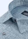 Pure Linen Cotton Khadi Shed 2 Tone Blue Touch