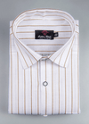 Linen White with Light Brown Colour Small Patta for Men's Shirt