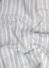 Linen Cream with Mehndi Touch Lining Patta Shirt for Men