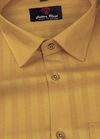 Linen 70% Lee Norwey Lining Gold Colour Shirt for Men