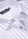 Linen White with Maroon Colour Small Patta for Mens Shirt