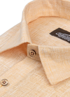 Pure Linen Light Orange Colour Mens Shirt