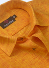 Linen Cotton Gold Orange Colour For Men's Shirts
