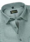Linen Jute Mint Colour Shirt For Men