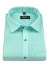 Linen Jute Mint Green Colour Shirt For Men