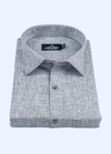 Pure Linen Dark Grey Colour Mens Shirt