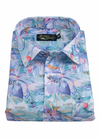 Linen Rusiyano Digital Printed Blue With Sky Multicolour Men’s Shirt