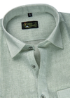 Linen Jute Light Pista Colour Shirt For Men