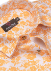 Linen Digital Print Cream with Yellow Colour Men's Shirt