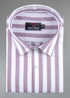 Linen White with Light Wine Colour Big Patta for Mens Shirt