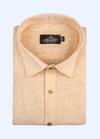 Pure Linen Light Orange Colour Mens Shirt