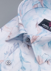 Linen Digital Turkish Print White, Brown & Rama Colour Men's Shirt