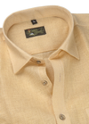 Linen Jute Light Lemon Colour Shirt For Men