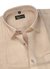 Linen Jute Cream Colour Shirt For Men
