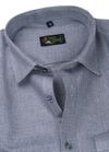 Linen Jute Grey Colour Shirt For Men