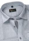 Linen Jute Steel Grey Colour Shirt For Men