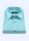Pure Linen Cotton Khadi Shed Sky Blue Colour Shirt