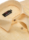 Pure Linen Mango Colour Mens Shirts