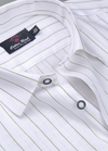 Linen White with Mehndi Colour Small Patta for Mens Shirt